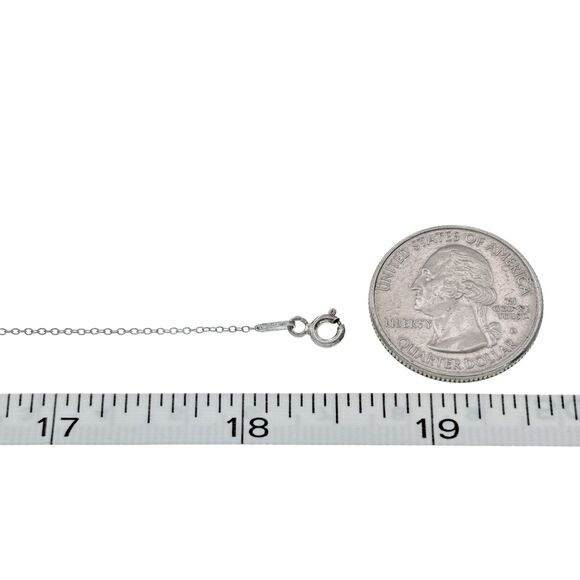 Vintage Italian Sterling Silver 925 1.0mm Cable Chain Link Necklace 18.5" - Picture 2 of 3